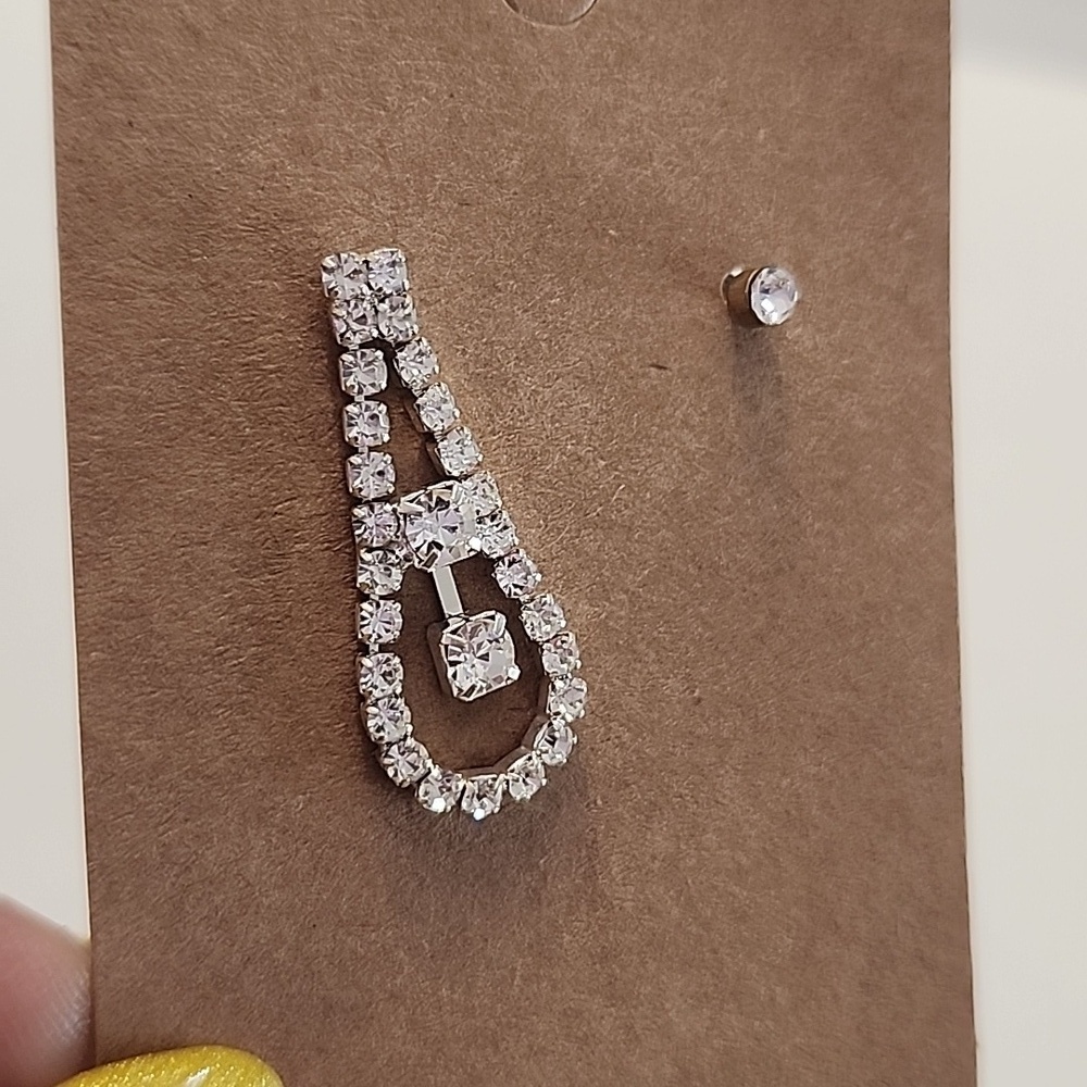 Silver Teardrop Pendant and Stud Earring Set MIX & MATCHED - Picture 3 of 6
